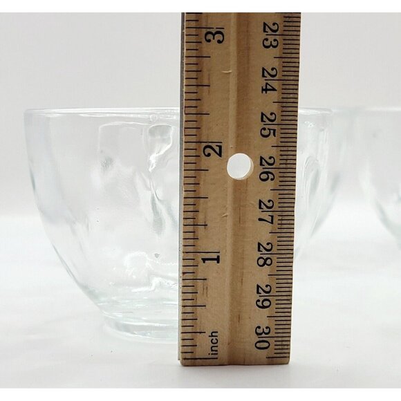 Vtg Hazel-Atlas Tear Drop Clear Glass Replacement Cup for Snack Tray Set of 4 - Picture 9 of 9